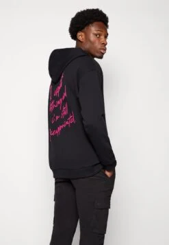 YOURTURN Embroidered Text Hoodie Unisex - Hoodie - Black -Yourturn 1b00bdfa4f184078b8b4af421ae91c6b