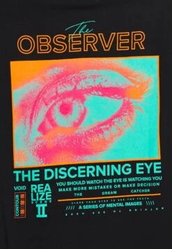 YOURTURN Unisex Observer- T-Shirt Print - Black -Yourturn 2f10caddf93c4f93970871184d5087d9