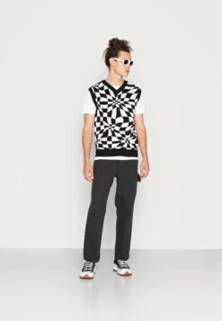 YOURTURN Distorted Check Vest Unisex - Trui - Black/White -Yourturn 31b18d2fdaab405f802cdccda4affca0