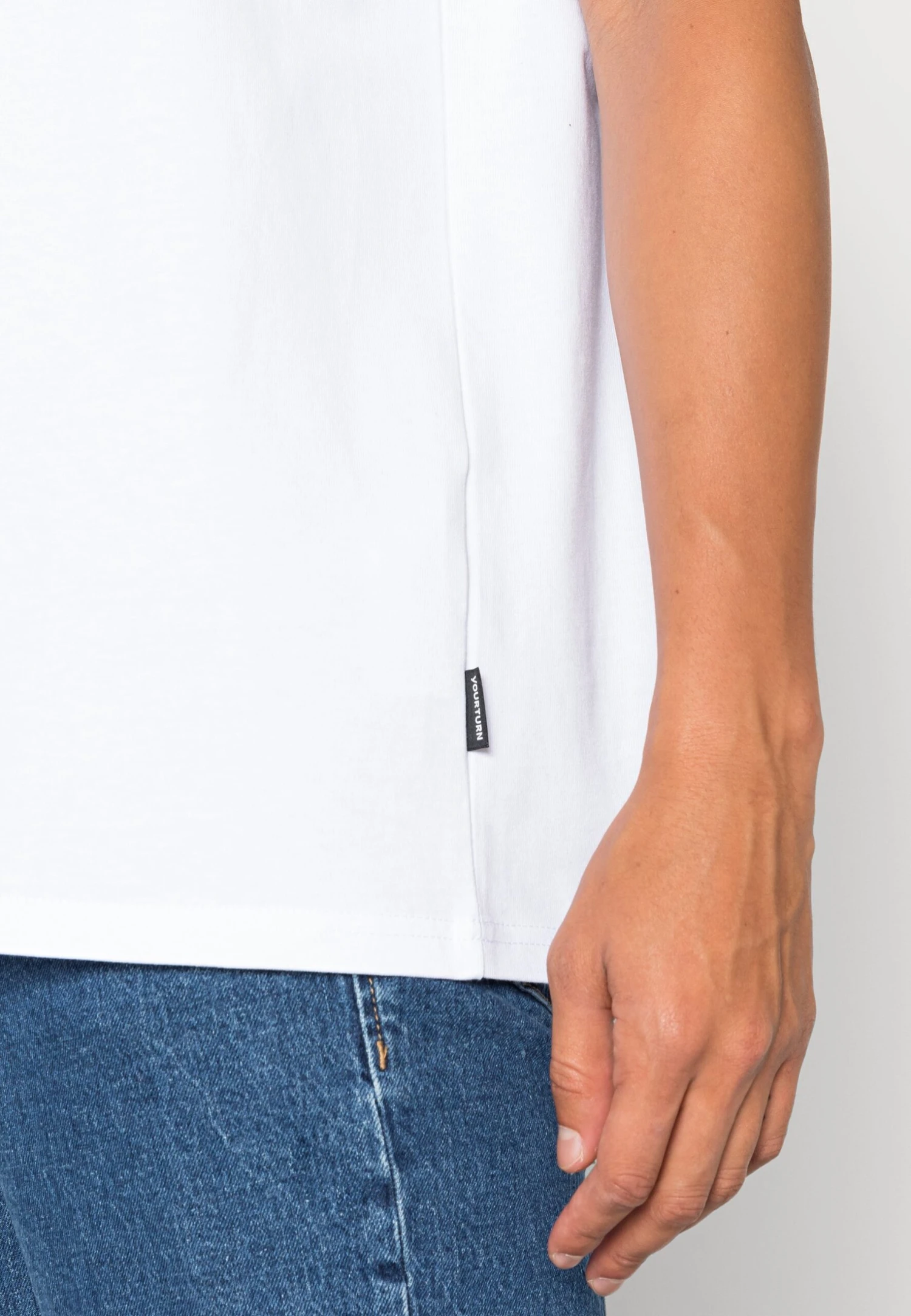 YOURTURN Heavy Weight Tee Unisex - T-Shirt Basic - White 7 YOURTURN Heavy Weight Tee Unisex - T-Shirt Basic - White - Afbeelding 5