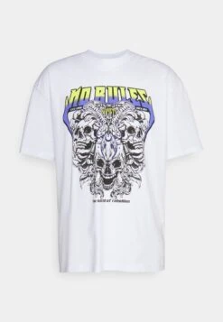 YOURTURN Rule Skull Graphic Tee Unisex - T-Shirt Print - White -Yourturn 68ce6e2ef5464ff5af39c9b482f98a1a