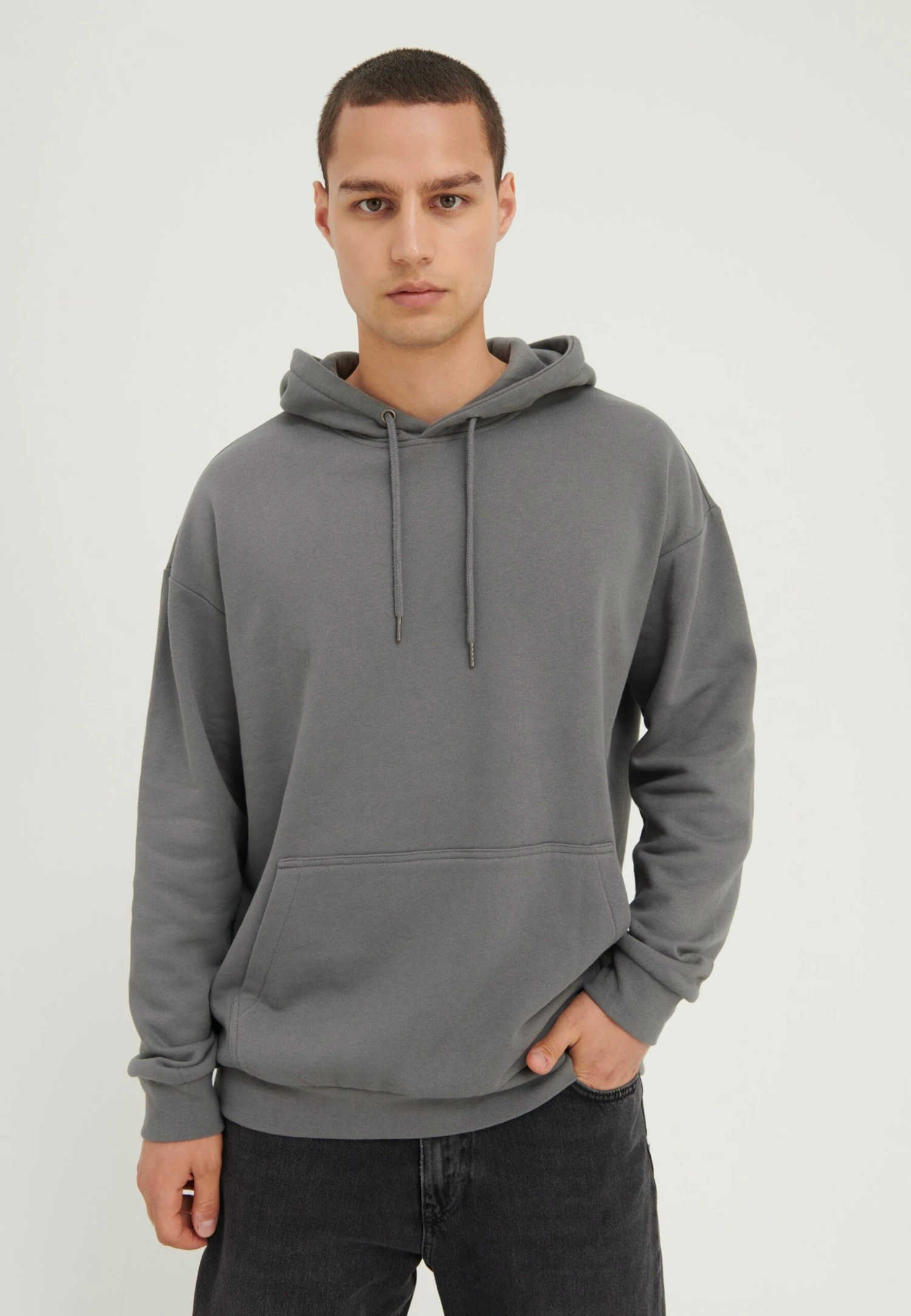 YOURTURN Unisex - Hoodie - Mottled Dark Grey 3 YOURTURN Unisex - Hoodie - Mottled Dark Grey