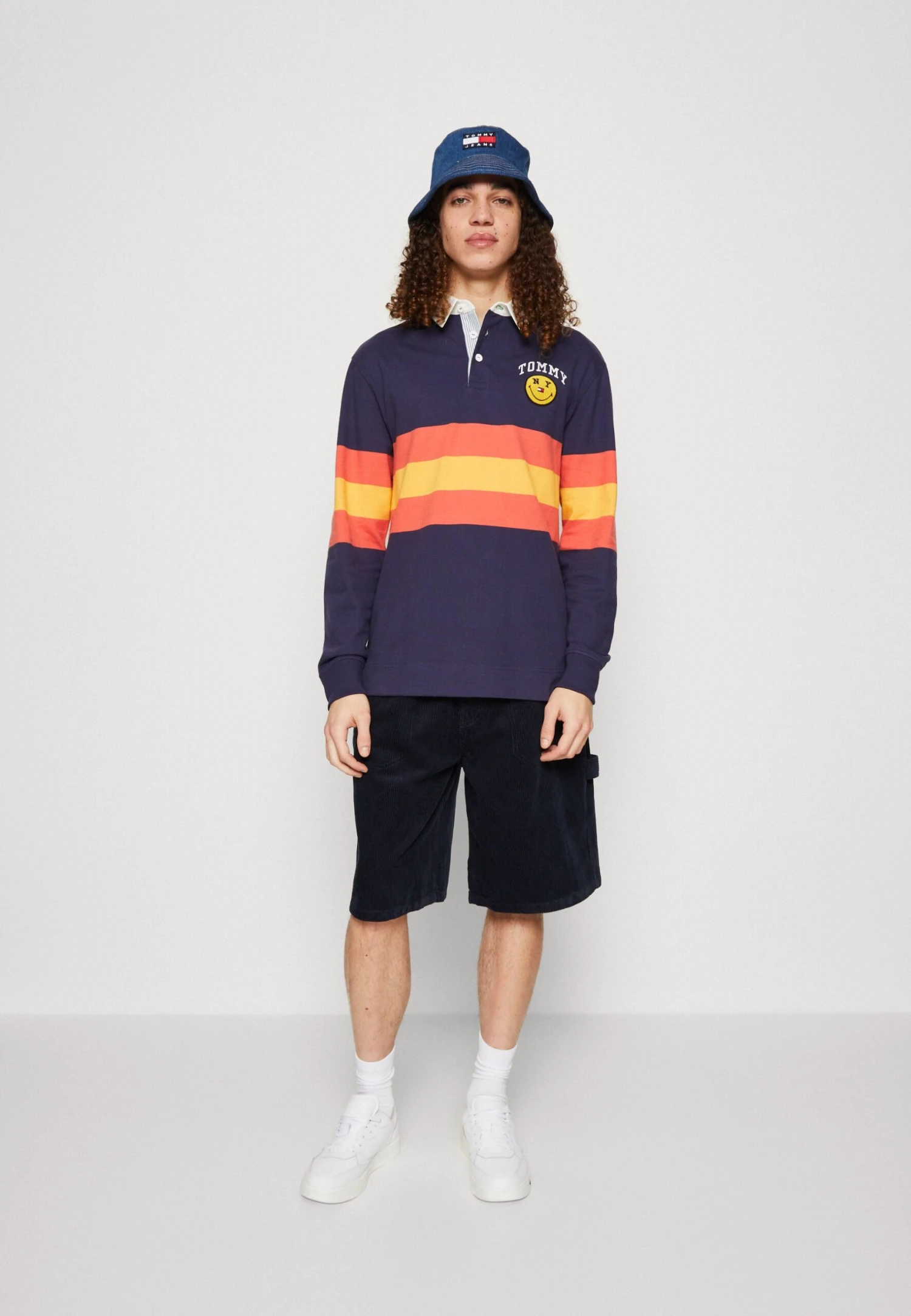 YOURTURN Wide Fit Carpenter Corduroy Unisex - Shorts - Dark Blue 4 YOURTURN Wide Fit Carpenter Corduroy Unisex - Shorts - Dark Blue - Afbeelding 2