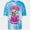 YOURTURN Spongebob Tie Dye Graphic Tee - T-Shirt Print - Blue