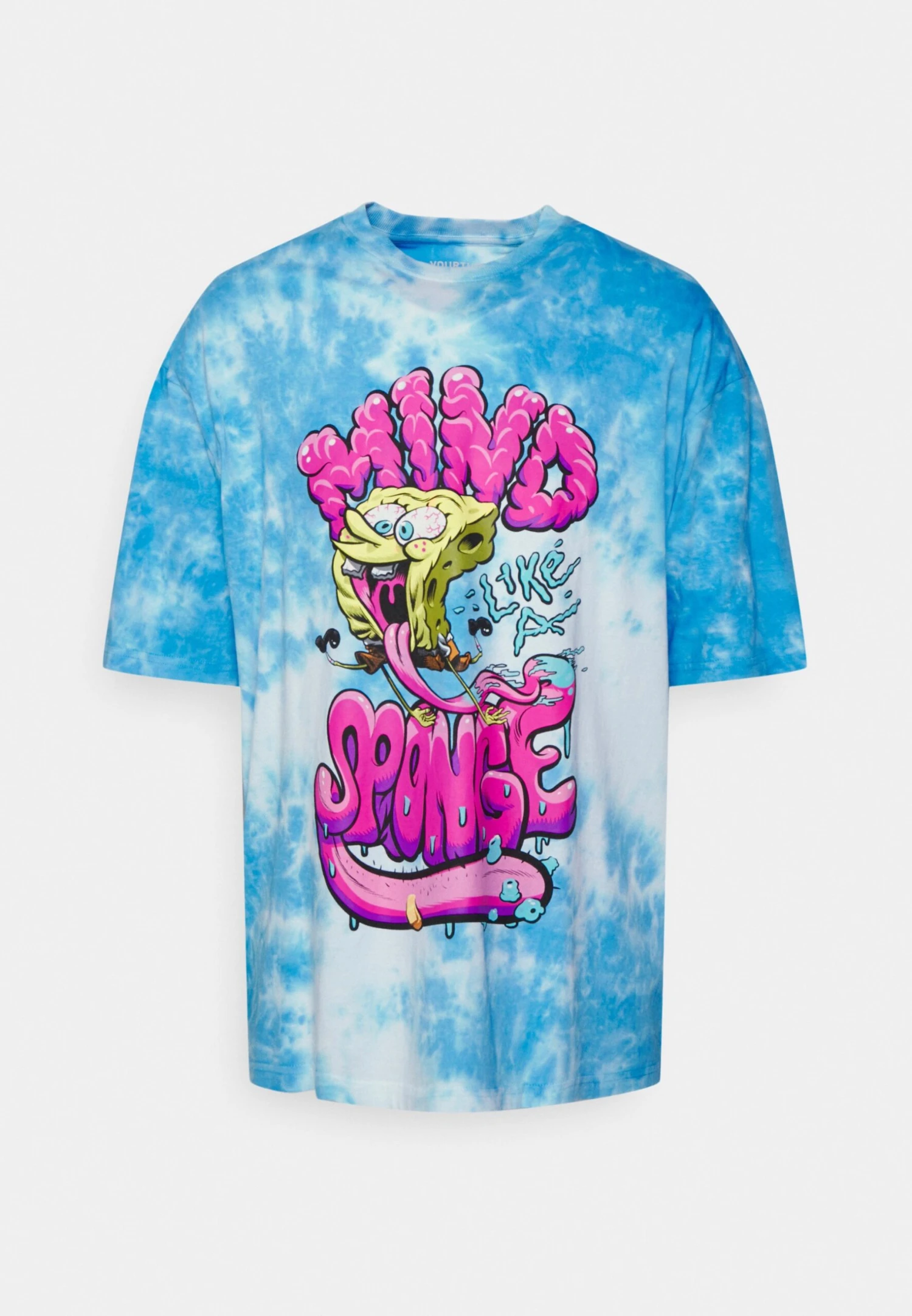 YOURTURN Spongebob Tie Dye Graphic Tee - T-Shirt Print - Blue 3 YOURTURN Spongebob Tie Dye Graphic Tee - T-Shirt Print - Blue