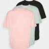 YOURTURN 3Pack Unisex - T-Shirt Basic - Black/Pink/Green -Yourturn a17276a3184f447792f5b2aa77fa9fb9
