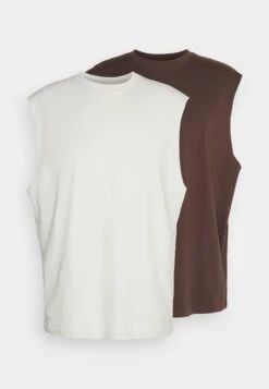 YOURTURN Unisex 2 Pack - Top - Light Grey/Brown -Yourturn b4a185206552426fb7c0ed2c990e63df