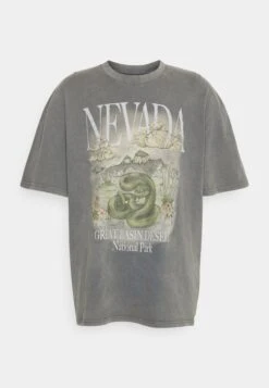 YOURTURN Nevada Wash Graphic Tee Washed - T-Shirt Print - Charcoal 10 YOURTURN Nevada Wash Graphic Tee Washed - T-Shirt Print - Charcoal -Yourturn e59d9e6423b9457a9c28d61bafaf9fe9