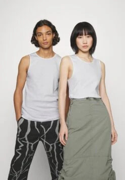 YOURTURN Slim Fit Ribbed Tank Unisex 2 Pack- Top - White/Black -Yourturn ed6da4cbd31a45fc9e399b3d51a92359