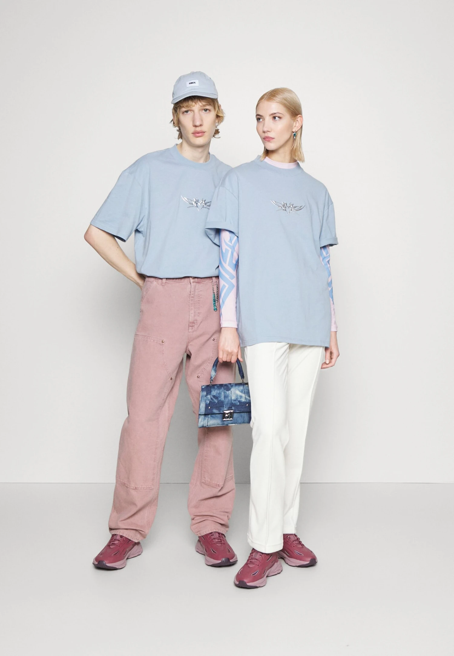 YOURTURN T-Shirt Print - Light Blue 4 YOURTURN T-Shirt Print - Light Blue - Afbeelding 2