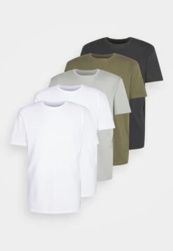 YOURTURN Unisex 5 Pack - T-Shirt Basic - White/Olive /Black 16 YOURTURN Unisex 5 Pack - T-Shirt Basic - White/Olive /Black -Yourturn fd0cb44c209a4deebcd571033de05bdb